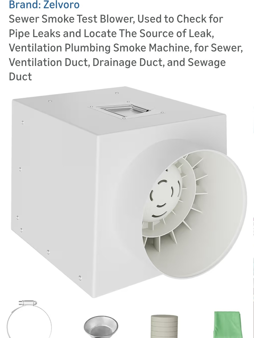 Zelvoro Smoke Test Blower - White